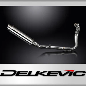 Silenciador redondo de acero inoxidable Suzuki GSX-8S 2023-2024 Delkevic escape completo 2-1 350 mm - Imagen 1 de 5