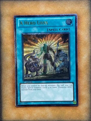 Yugioh A Hero Lives GENF-EN098 Ultimate Rare 1st Ed NM - Image 1 of 2