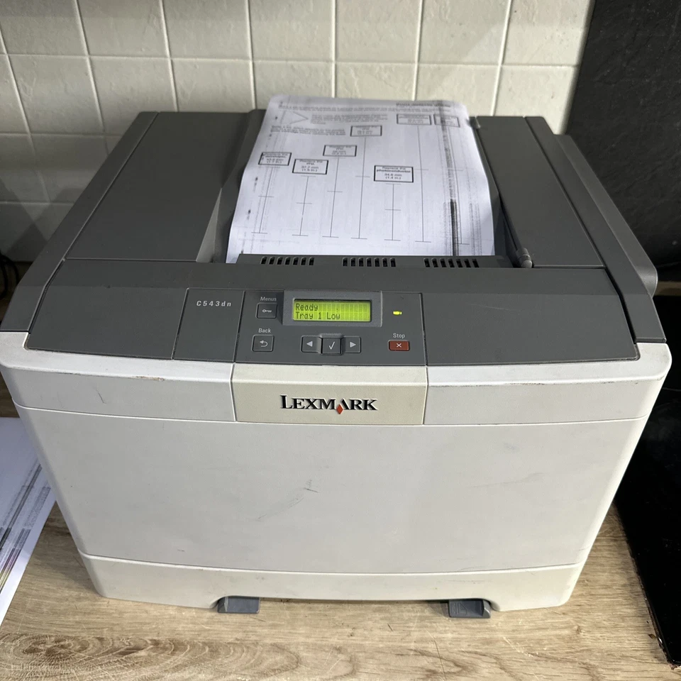 Lexmark C543DN A4 Colour Laser Duplex Printer Spare Or Repair - Image 1 of 4