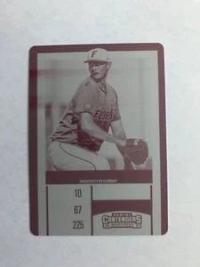 AJ PUK 2017 PANINI CONTENDERS VARIATION PRINTING PLATE 1/1, DIAMONDBACKS, GATORS - Picture 1 of 2
