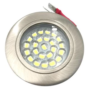 12V LED EINBAULICHT & STECKER NICKEL CAMPERVAN WOHNMOBIL WOHNMOBIL - Bild 1 von 2