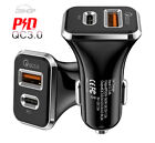 36W Fast Usb C Charger Pd & Quick Charge Qc 3.0 Dual Port Car Adapter (Black)