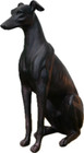 Sitting Greyhound Ornament – Elegant Sculpture | H 30 cm