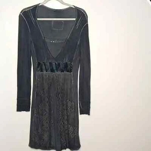 Vestido Jersey Elisa Cavaletti, Gris, Manga Larga Burnout - M - Imagen 1 de 8