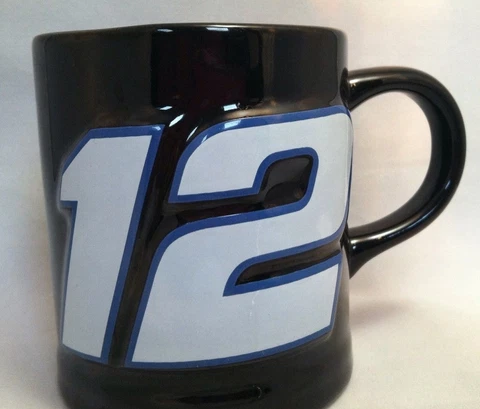 NASCAR Mug Ryan Newman 12 Penske Racing Black Red White Coffee Cup Car Cover