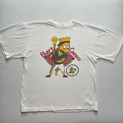 Camisa De Colección Bart Simpson José Canseco Para Hombres XL Oakland Atletismo Béisbol Años 90 Foto 1 de 4