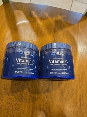 Лот из 2 шипучих кристаллов магния витамина С продление жизни 180 г порошок - Изображение 1 из 4
