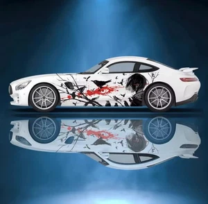 Custom Crow Livery Racing Side Wrap;I Anime Inspired Car Wrap; Both Sides - Bild 1 von 1
