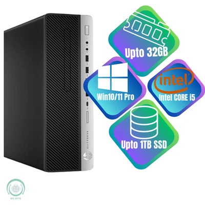 HP Desktop PC Intel i5 | Custom RAM & Storage | Windows 10/11 Pro | WiFi BT - Image 1 of 4