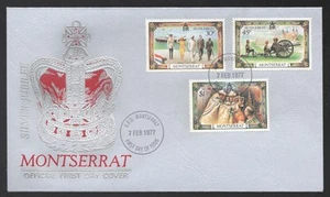 1977 Montserrat Silver Jubilee QEII FDC. First Day Cover - Picture 1 of 1