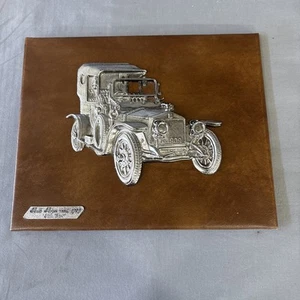 Rolls Royce Silver Ghost Mod. 1909 Leather Plaque High Relief Automobilia - Picture 1 of 4