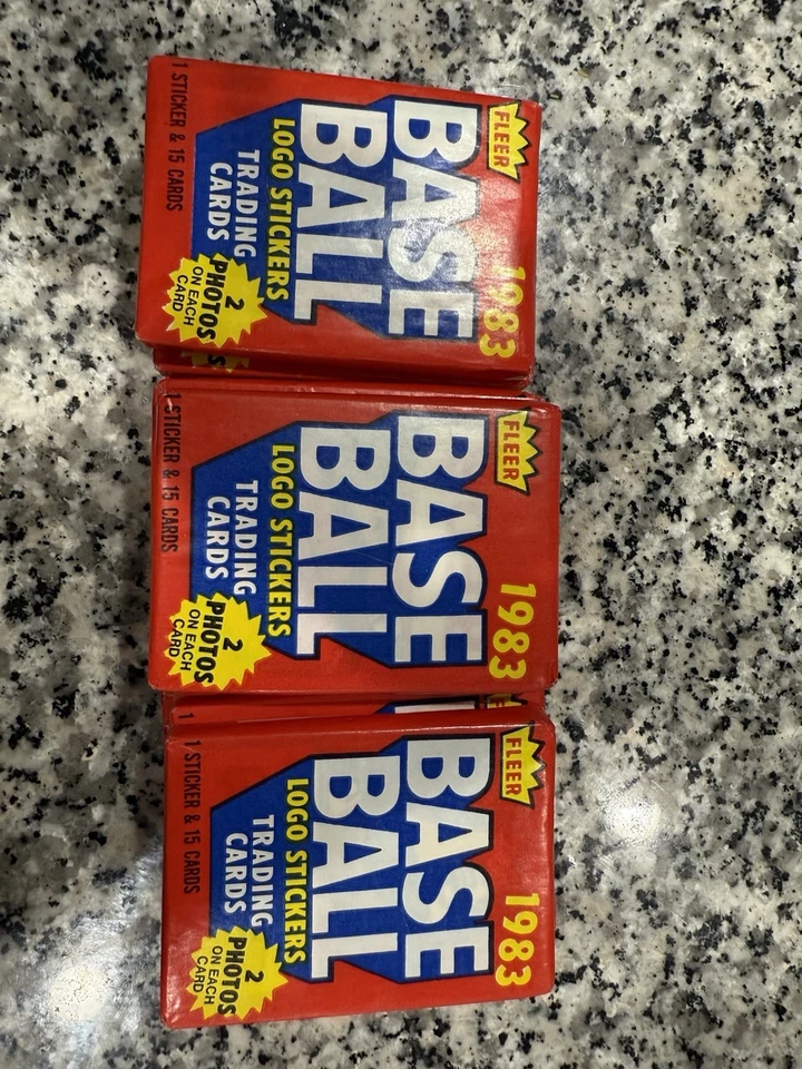 Paquete de cera de béisbol Fleer 1983 sin abrir Foto 1 de 1