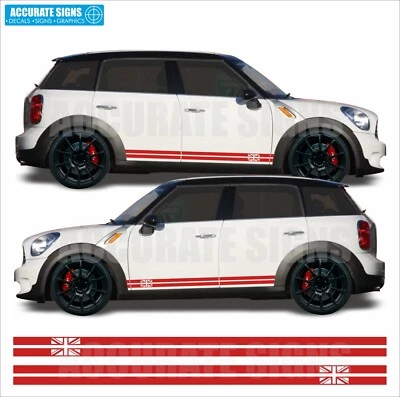 Adesivi per Mini Countryman Righe Laterali Decalcomanie Grafica Vinile R60 - Immagine 1 di 4