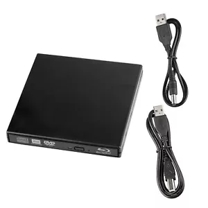 USB Blu-ray Burner PC External BD 25GB 50GB DVD CD RW Writer Movie Player Drive - Picture 1 of 10