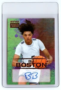 2021 UD METAL UNIVERSE SKYBOX PREMIUM AUTO #S-47 BJ BOSTON - Picture 1 of 2