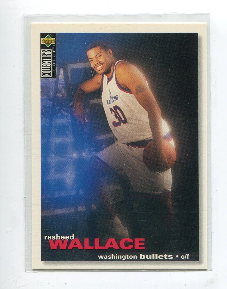 1995-96 Choice #239 Rasheed Wallace Washington Bullets Rookie - Image 1 of 1
