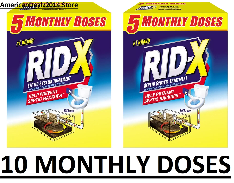 PACK DE 2 - RID-X Tratamiento Séptico, 5 Meses Suministro Polvo 49 OZ (98 OZ Total) Ridx Foto 1 de 4