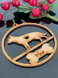PERSONALISED GERMAN SHEPHERD CHRISTMAS BAUBLE ORNAMENT | HANGER | DOCORATION | X - Imagen 1 de 1