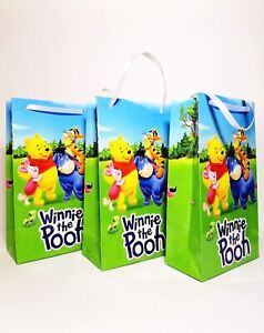 Winnie The Pooh Birthday Party hat Plate Cup Banner hats Goodie Bags Favor Box