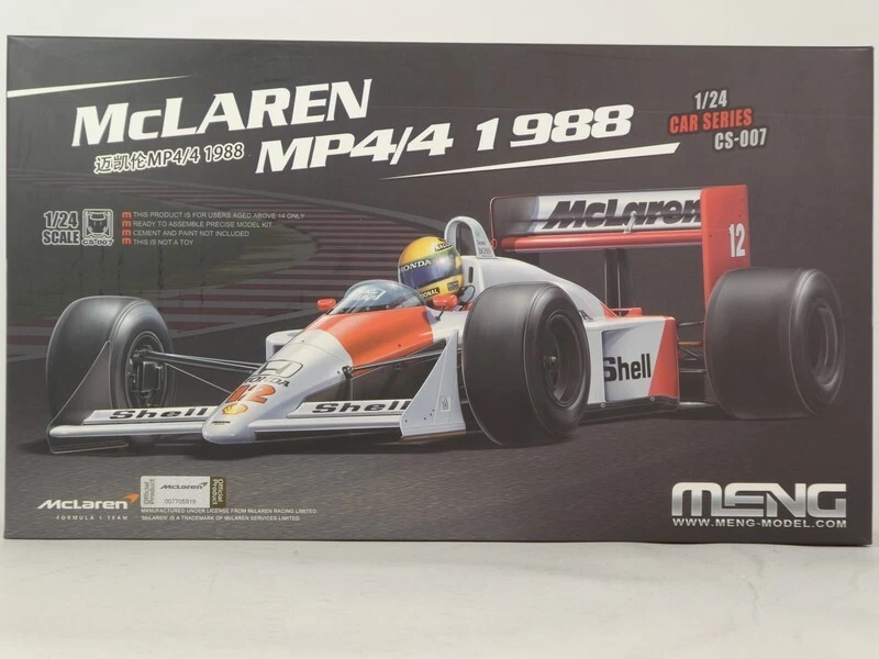 MENG Model Model Kit McLaren MP4/4 1988 In scala 1 24 Da Assemblare Nuovo