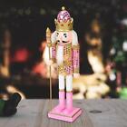 11.81inch Standing Handpainted Wooden Nutcracker for Holiday Xmas Fireplace