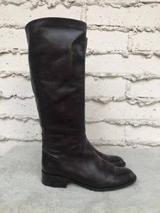 EUC Sudini Womens Brown Leather Knee High Boots US 9 B - Picture 1 of 8