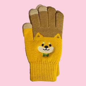 Kawaii Shiba Inu Corgi Dog Lover Christmas Gift Winter Gloves Touchscreen Cute - Picture 1 of 4