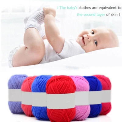 Hilo de tejer de ganchillo de bambú suave de 25 g hilo de lana tejido para bebé 42 colores Foto 1 de 4