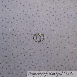 BonEful FABRIC FQ Cotton Quilt Gray Tonal Glitter Sparkle Polka Dot Girl Ballet - Picture 1 of 9