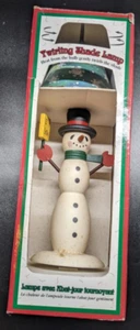 Christmas Snowman - Twirling Shade Lamp - Festive Holiday Decor - New in Box - Picture 1 of 5