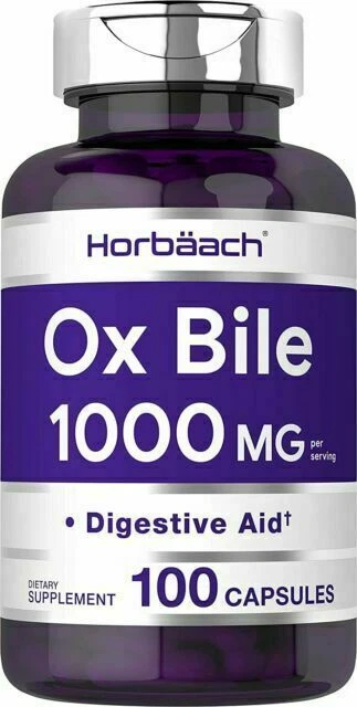 Horbaach Ox Bile 1000mg - 100 Capsules