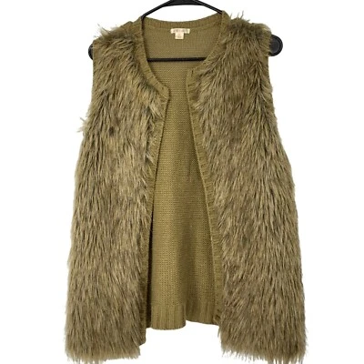 Mujeres Xhilaration Talla S Chaleco de Piel Sintética Lanzamiento Objetivo 2014 Suéter Tejido 3132 Foto 1 de 4