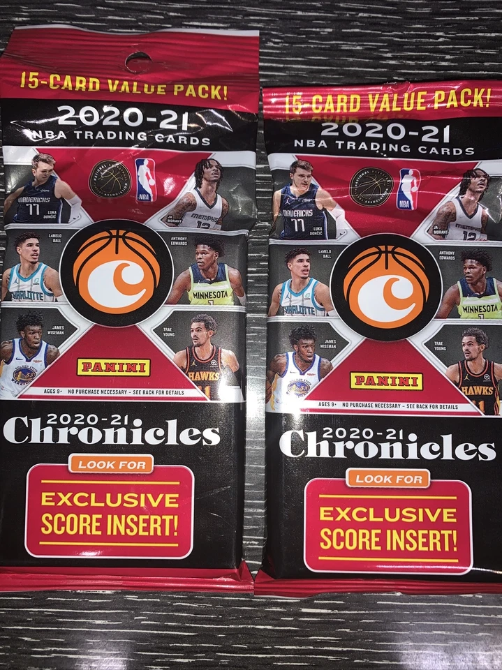 2020-21 Panini Chronicles NBA Basketball 15 card value pack ANTHONY EDWARDS?