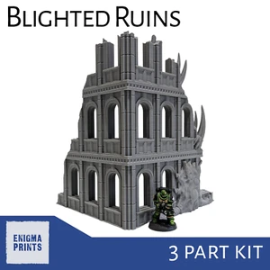 Blighted Imperialis Ruins - 3d Printed Plague Terrain for Tabletop Wargaming - Picture 1 of 7