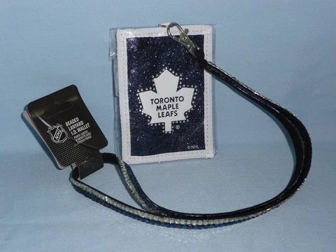 TORONTO MAPLE LEAFS   Beaded LANYARD I.D. WALLET    by Rico   NIP Cover