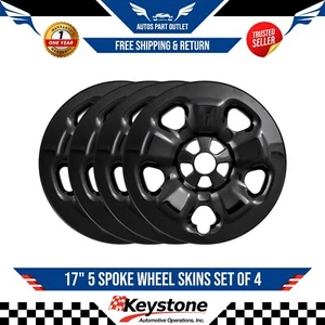 New 17" 5 Spoke Wheel Skins Set of 4 For 2014-2017 Jeep Cherokee Sport - Picture 1 of 2