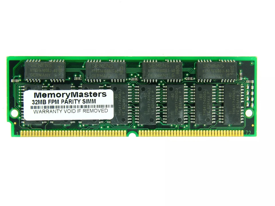 32MB FPM PARITY 60NS SIMM 72PIN 5V 8X36 24CHIP IBM RS6000 7011-250 - Image 1 of 1