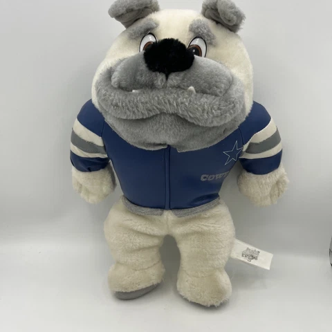Vtg Dallas Cowboys Bulldog Ace/ACME NFL Play Football Jersey Stuffed 12” Plush Cover