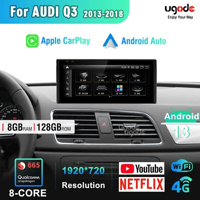 10.25" Apple CarPlay Screen For AUDI Q3 Android 13 Auto Navigation Monitor 128G - Image 1 of 4