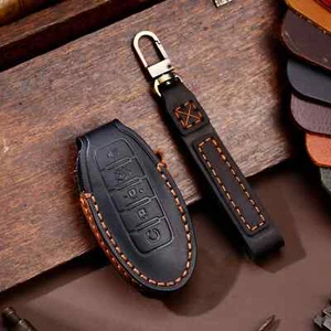Leather Car Key Case Cover Fob Protector for Nissan Patrol Y62 Accessories 2021 - Picture 1 of 9