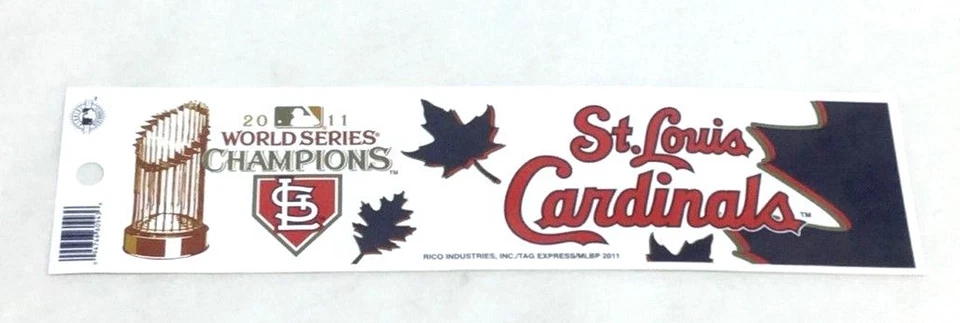 2011 World Series Champions St Louis Cardinals Bumper Sticker Decal 10x3 Size - Image 1 of 1