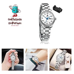 Women Watches Gold Silver Stainless Steel Waterproof Analog Large Easy Reader... - Picture 1 of 10