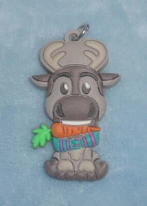 Disney Frozen Deluxe Sparkling Necklace SVEN 2" Rubbery Charm Pendant Figure New - Picture 1 of 2