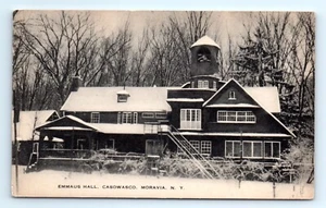 1950s NY Postcard Emmaus Hall Casowasco Moravia New York Artvue - Picture 1 of 2