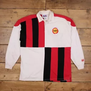 Vintage NBA T Shirt XL 90s Logo Athletic Long Sleeve Houston Rockets Rugby Tee - Picture 1 of 9