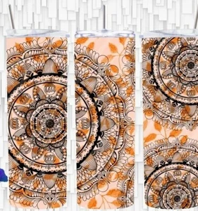 Curse Word Mandala Tumbler, Secret Design, Skinny 20oz Tumbler W/ Lid & Straw - Picture 1 of 2