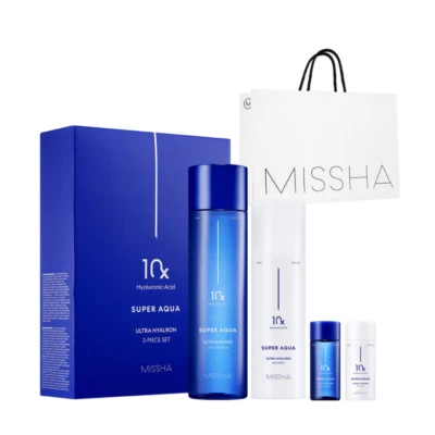 Missha Super Aqua Ultra Hyalron 2 Piece Set K-beauty - Image 1 of 4