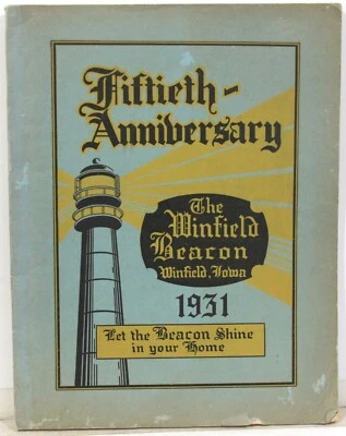 Large Booklet - Fiftieth Anniversary, the Winfield Beacon, Winfield, Iowa, 1931 Foto 1 de 4
