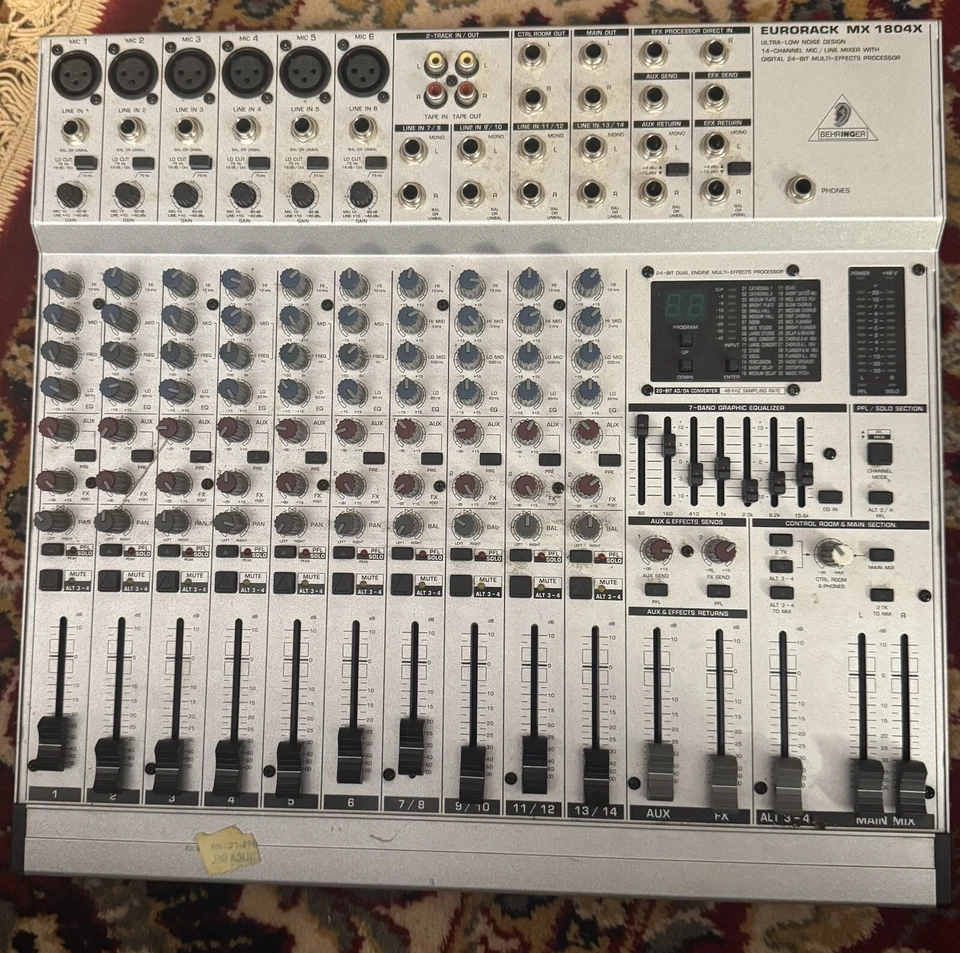 Behringer Eurorack  MX 1804X  Audio Mixer With Power Supply - Image 1 of 1