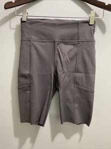 Halara Women In My Feels Cloudful High Waisted Biker Shorts Dark Grey XS 4 NWT - Picture 1 of 12